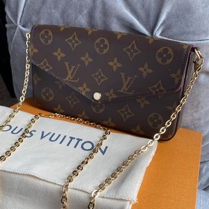 Authentic Louis Vuitton monogram chain crossbody and/or clutch